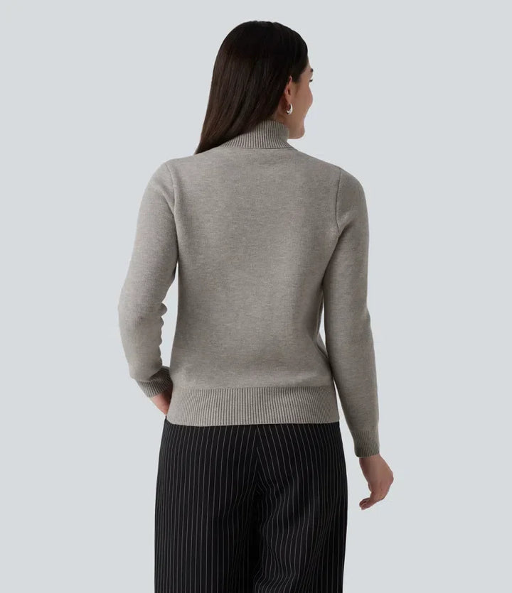 High Neck Long Sleeve Work Jumper