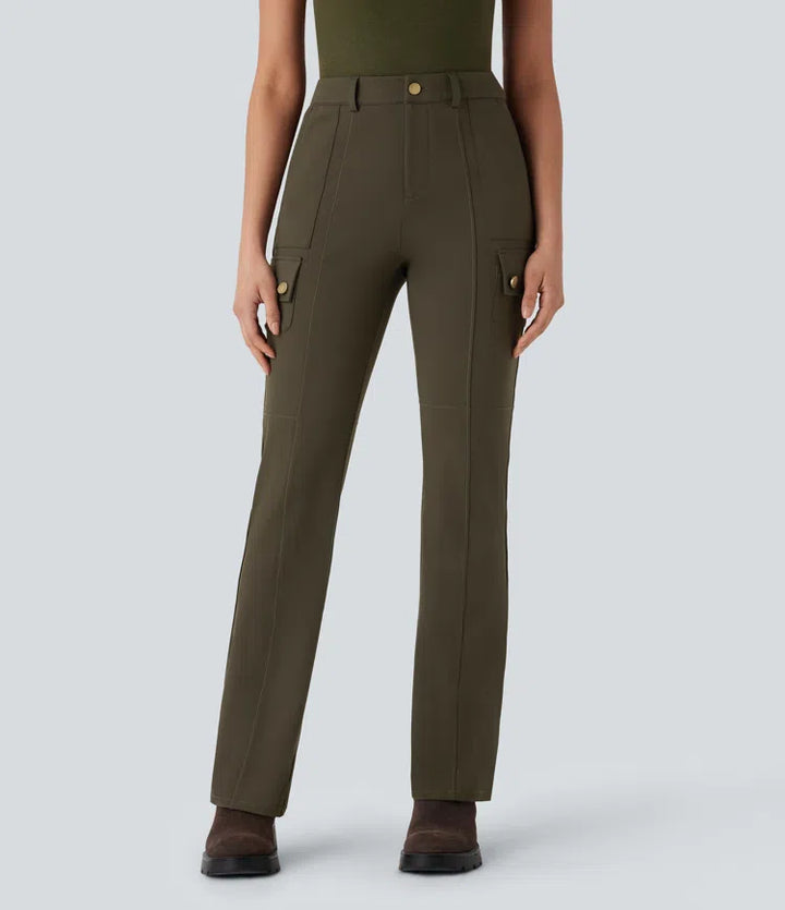 DayStretch Mid Rise Pockets Hiking Cargo Bootcut Trousers