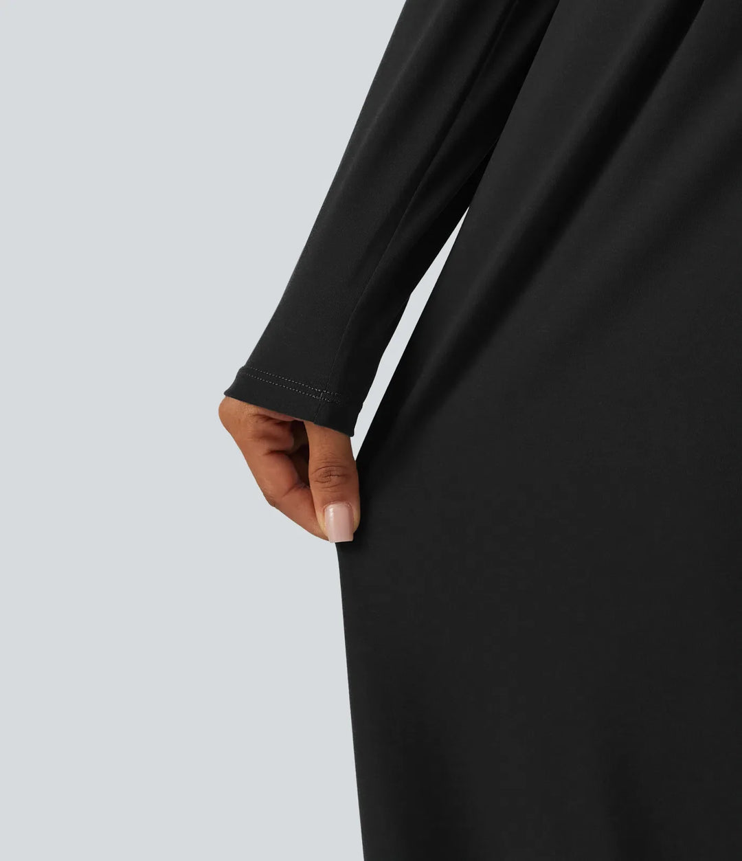 Long Sleeve Built-in Bra Wide Leg Jumpsuit with Pockets-Easy Peezy Edition DD-F Cups