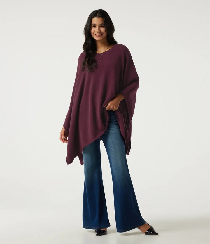 Round Neck Batwing Sleeve Casual Jumper
