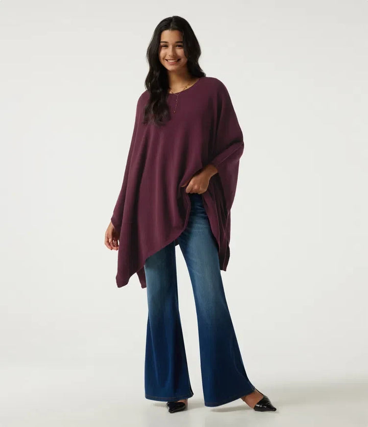 Round Neck Batwing Sleeve Casual Jumper