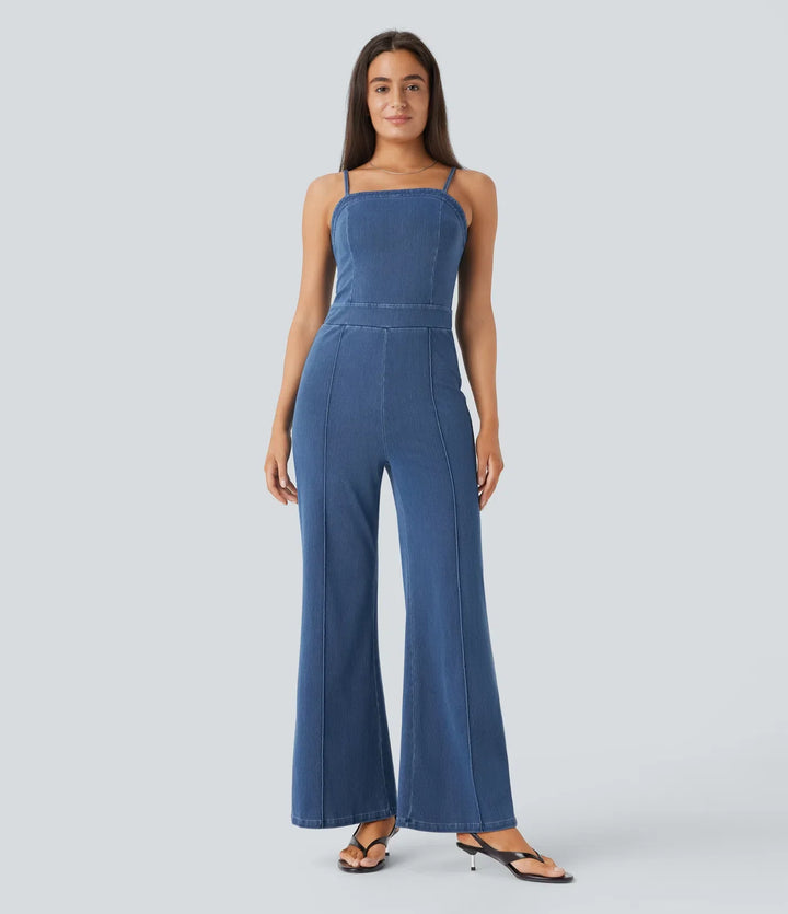 Halara Flex Washed Denim Casual Jumpsuit