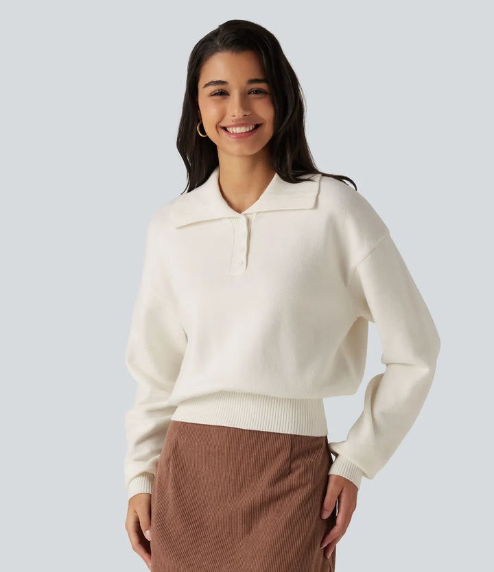 Collared Half Zip Long Sleeve Work Jumper