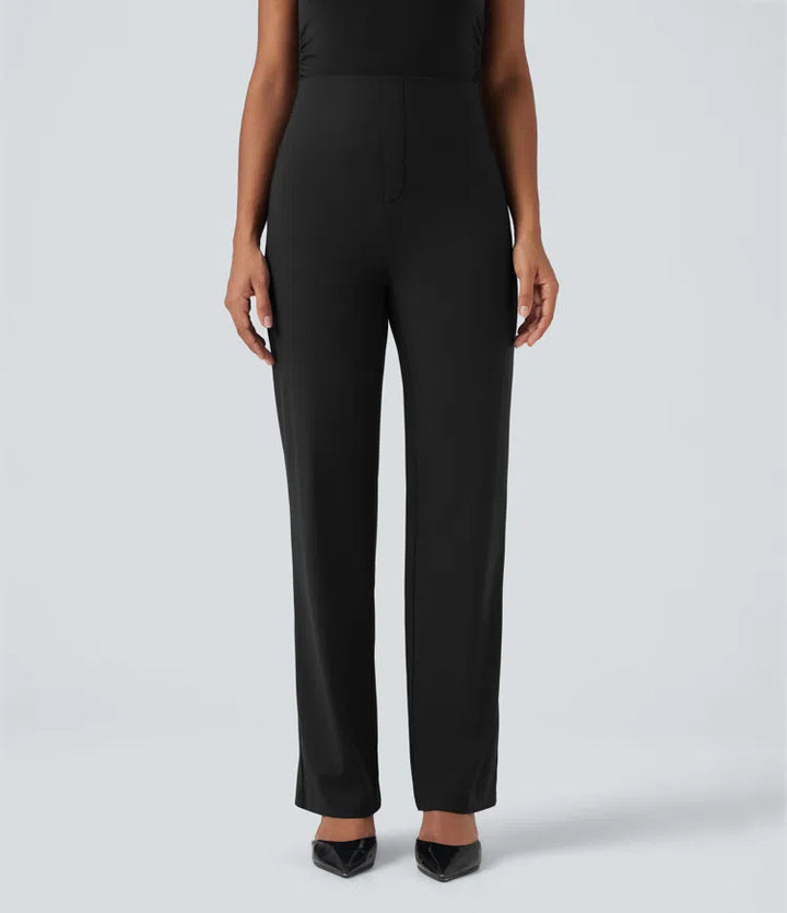 Halara UltraSculpt High Waisted Tummy Control Straight Leg Work Trousers with Pockets