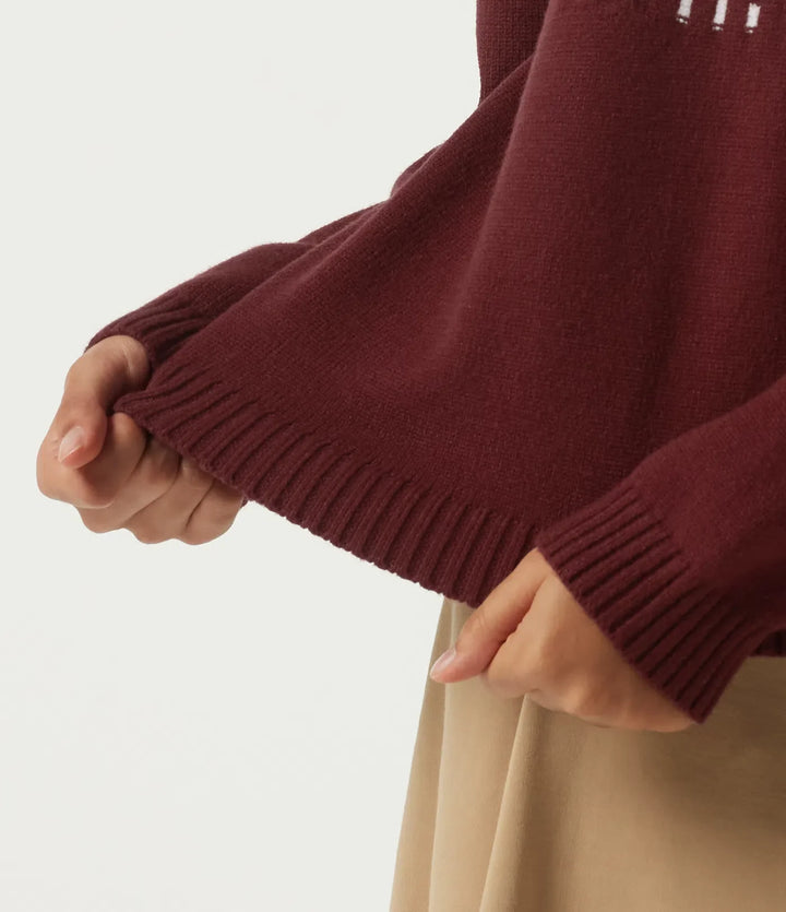High Neck Long Sleeve Casual Jumper