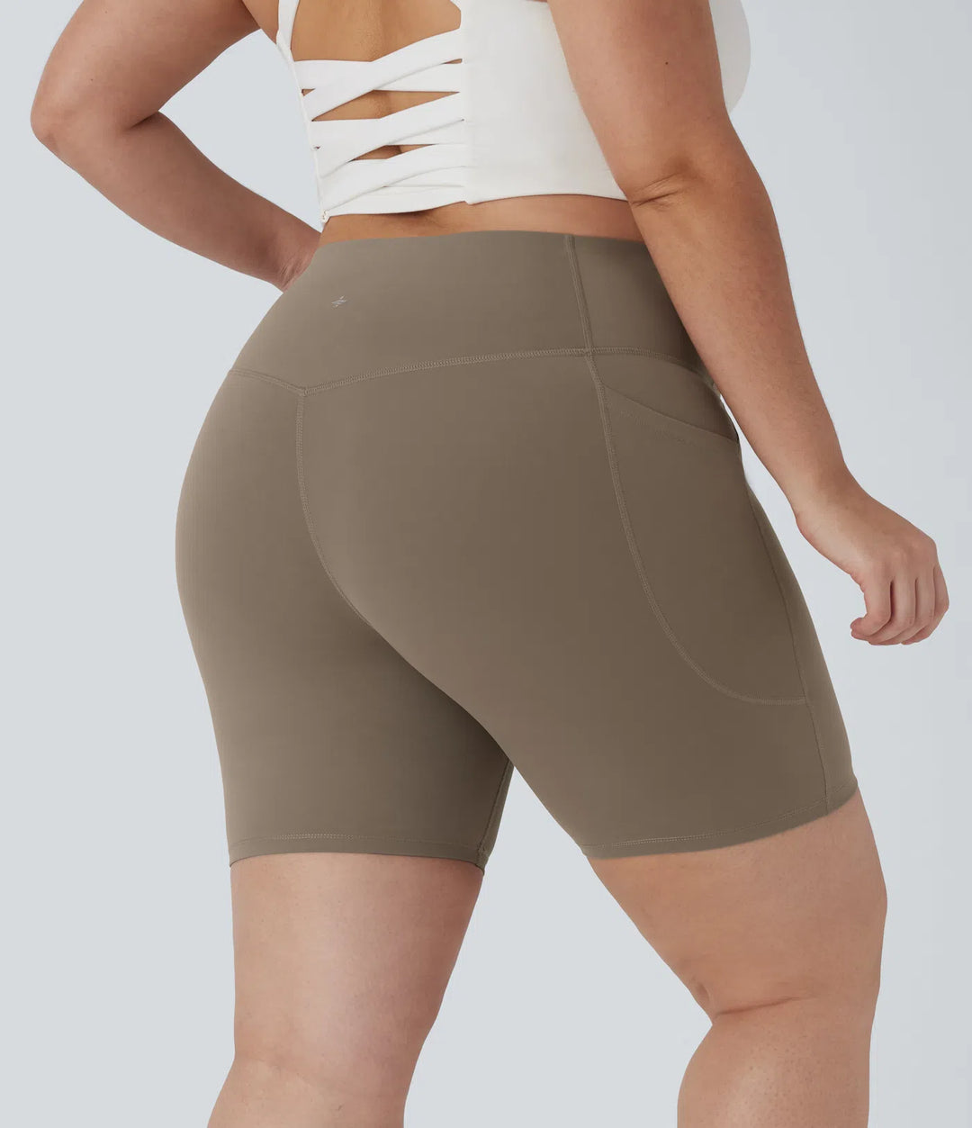 Halara UltraSculpt High Waisted Tummy Control Shaping Training Plus Size Biker Shorts 7&