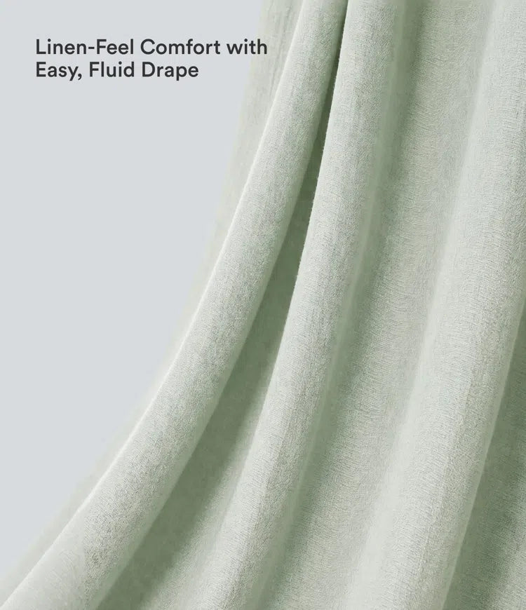 High Waisted Drawstring Linen-Feel Wide Leg Casual Plus Size Trousers with Pockets