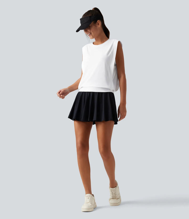 Round Neck Sleeveless Cool Touch Work Sports Top-UPF50+