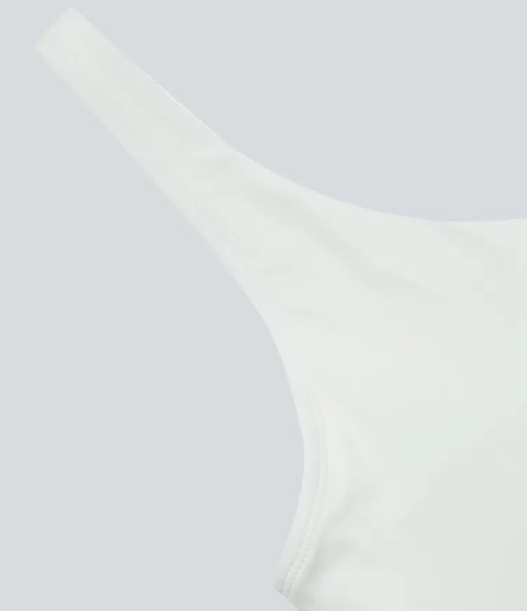 Softlyzero Plush Padded V Neck Plain Tank Vest Top