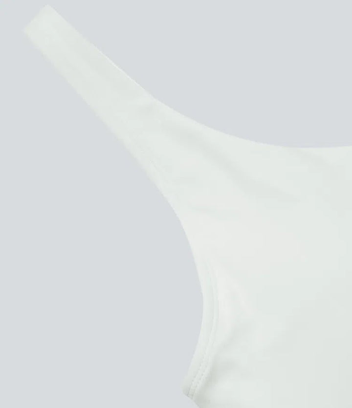 Softlyzero Plush Padded V Neck Plain Tank Vest Top