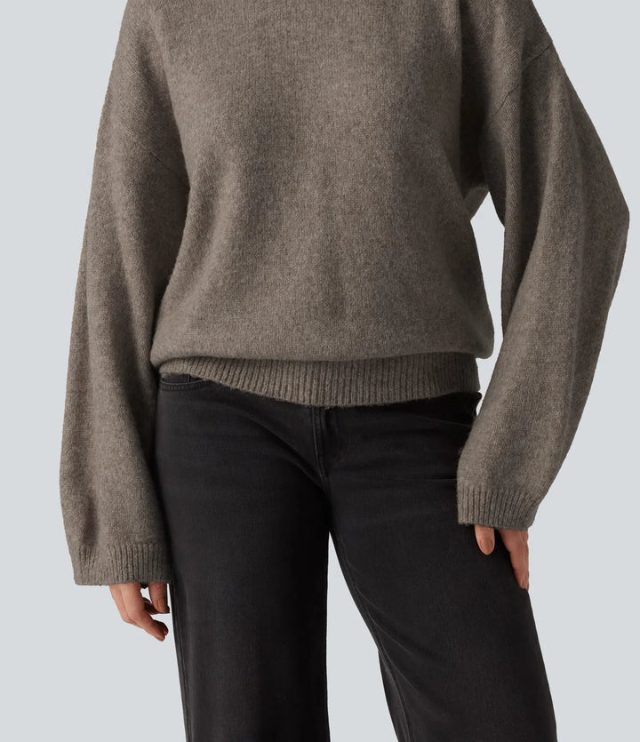 Stand Collar Long Sleeve Work Jumper