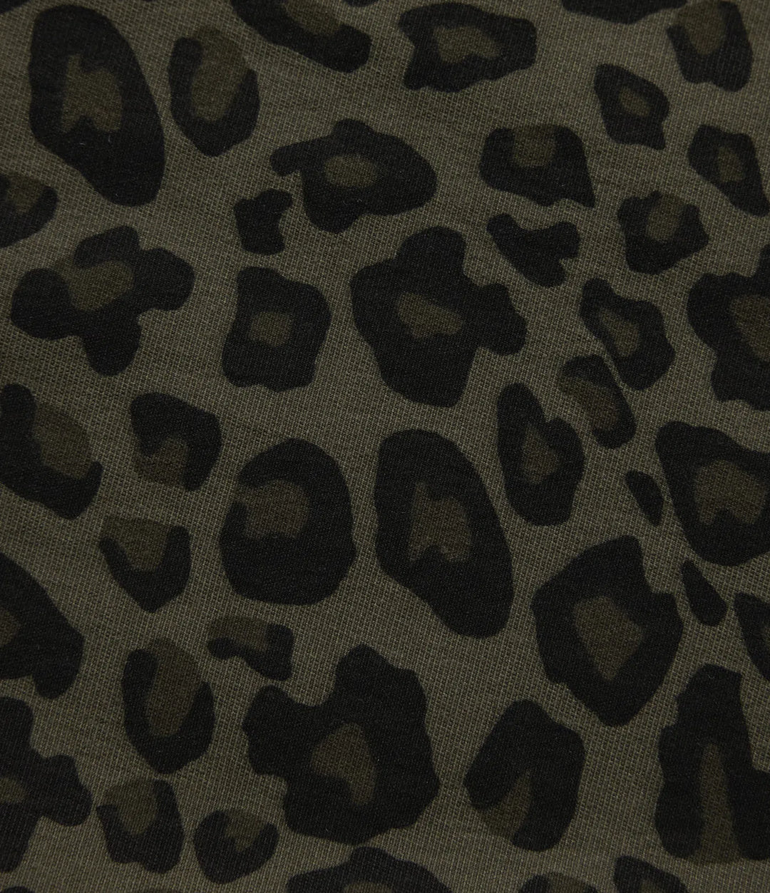 Mid Rise Wide Leg Baggy Leopard Print Casual Trousers with Pockets
