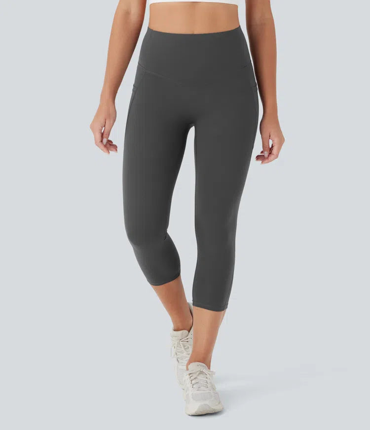 Halara UltraSculpt High Waisted Butt Lifting Tummy Control Pocket Shaping Capri Training Leggings