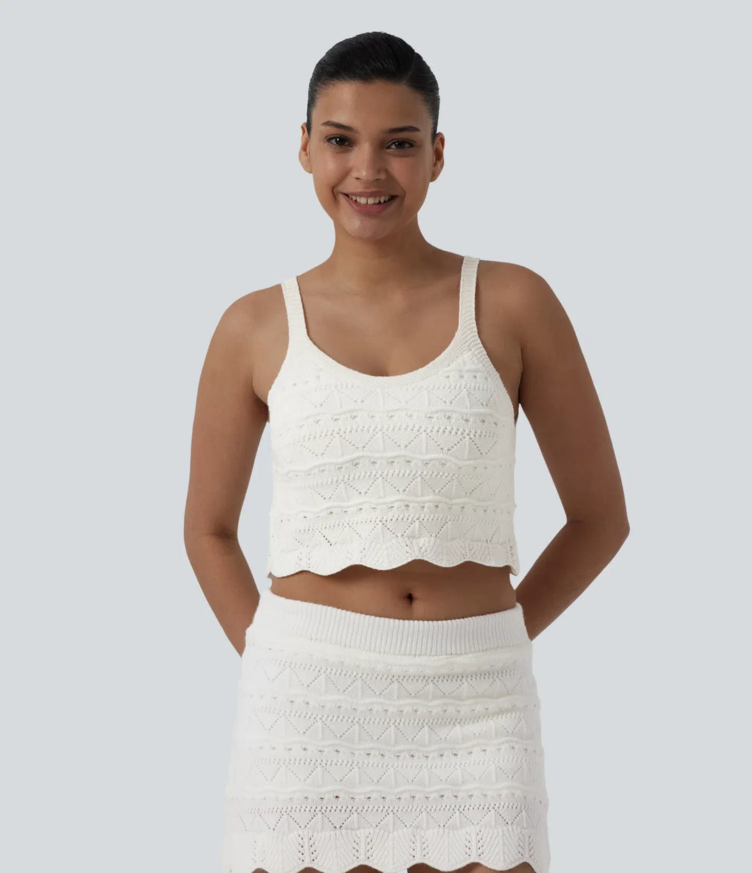 Round Neck Cropped Jumper Vest