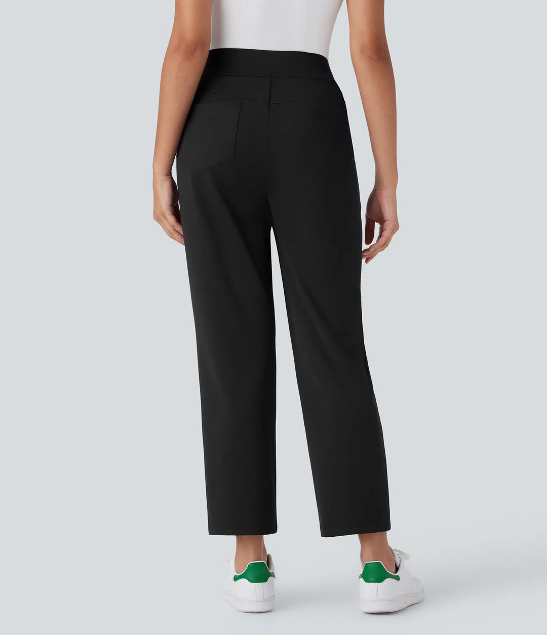 Mid High Waisted Pockets Quick Dry Golf Trousers-Golf Tee-UPF40+