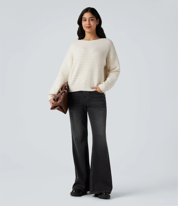 Long Sleeve Tie Back Work Jumper