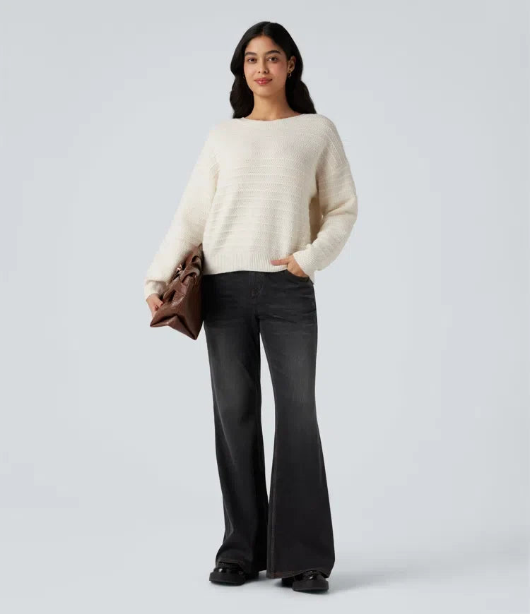 Long Sleeve Tie Back Work Jumper