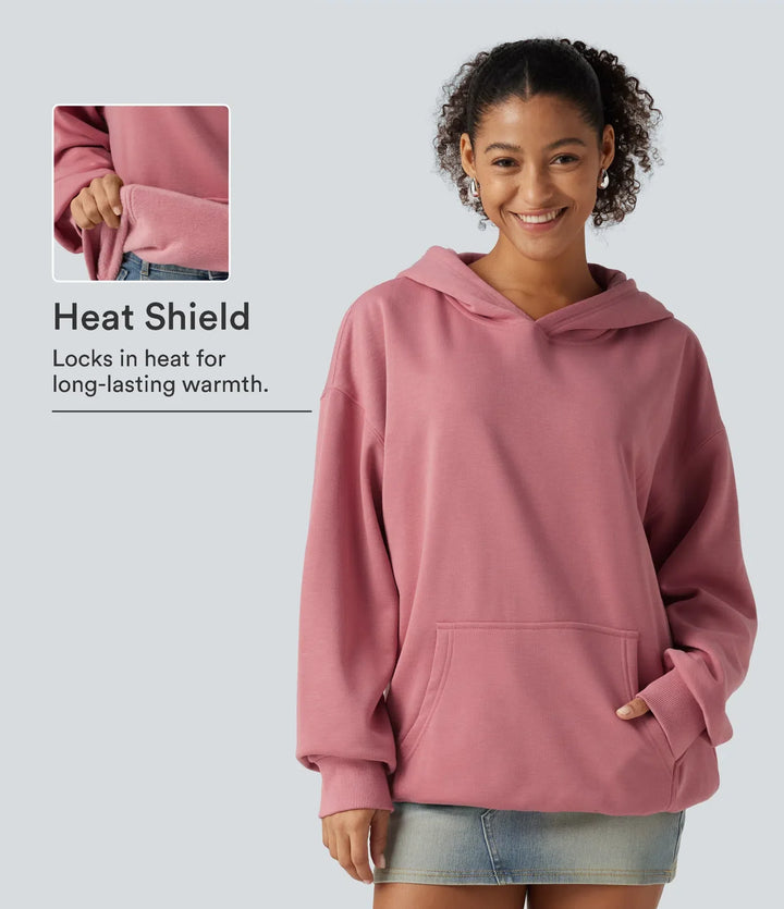 Hooded Long Sleeve Fleece Casual Sweatshirt