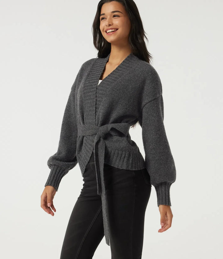 Long Sleeve Tie Front Casual Cardigan