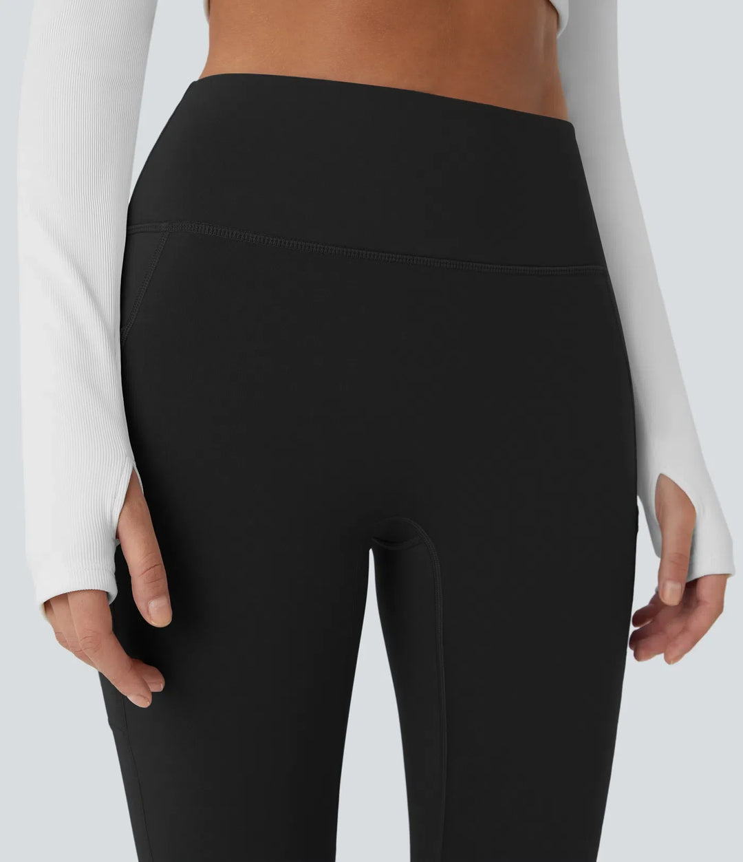 SoftlyZero Plush Thermal High Waisted Double Pockets 7/8 Yoga Leggings