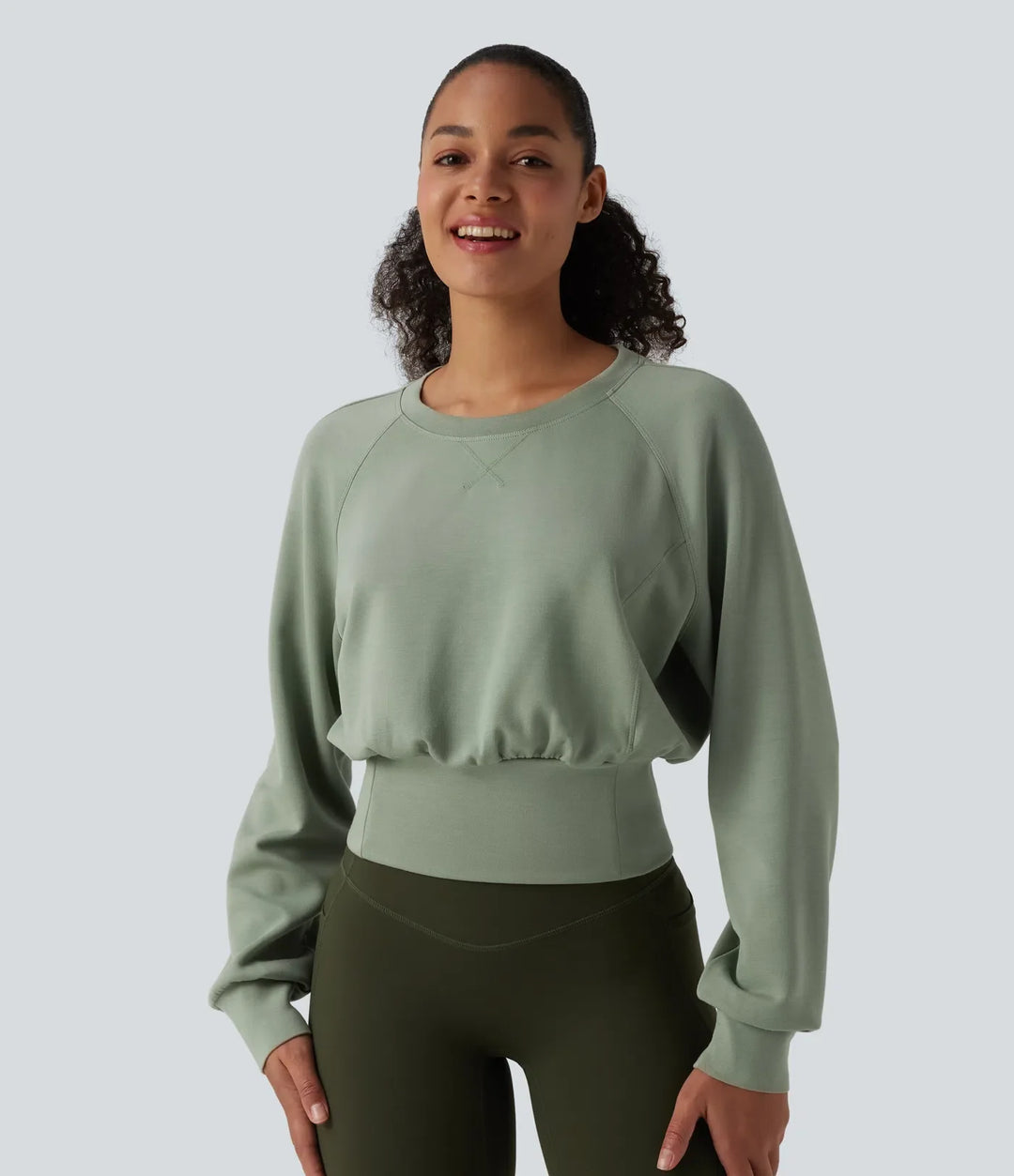 SpacerTek Round Neck Long Sleeve Casual Sweatshirt