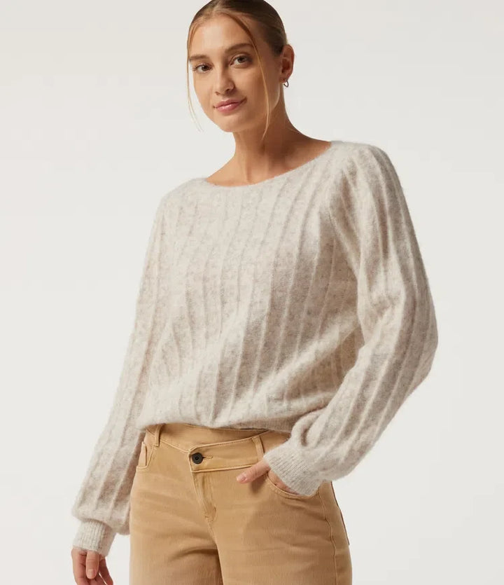 Boat Neck Long Sleeve Casual Jumper