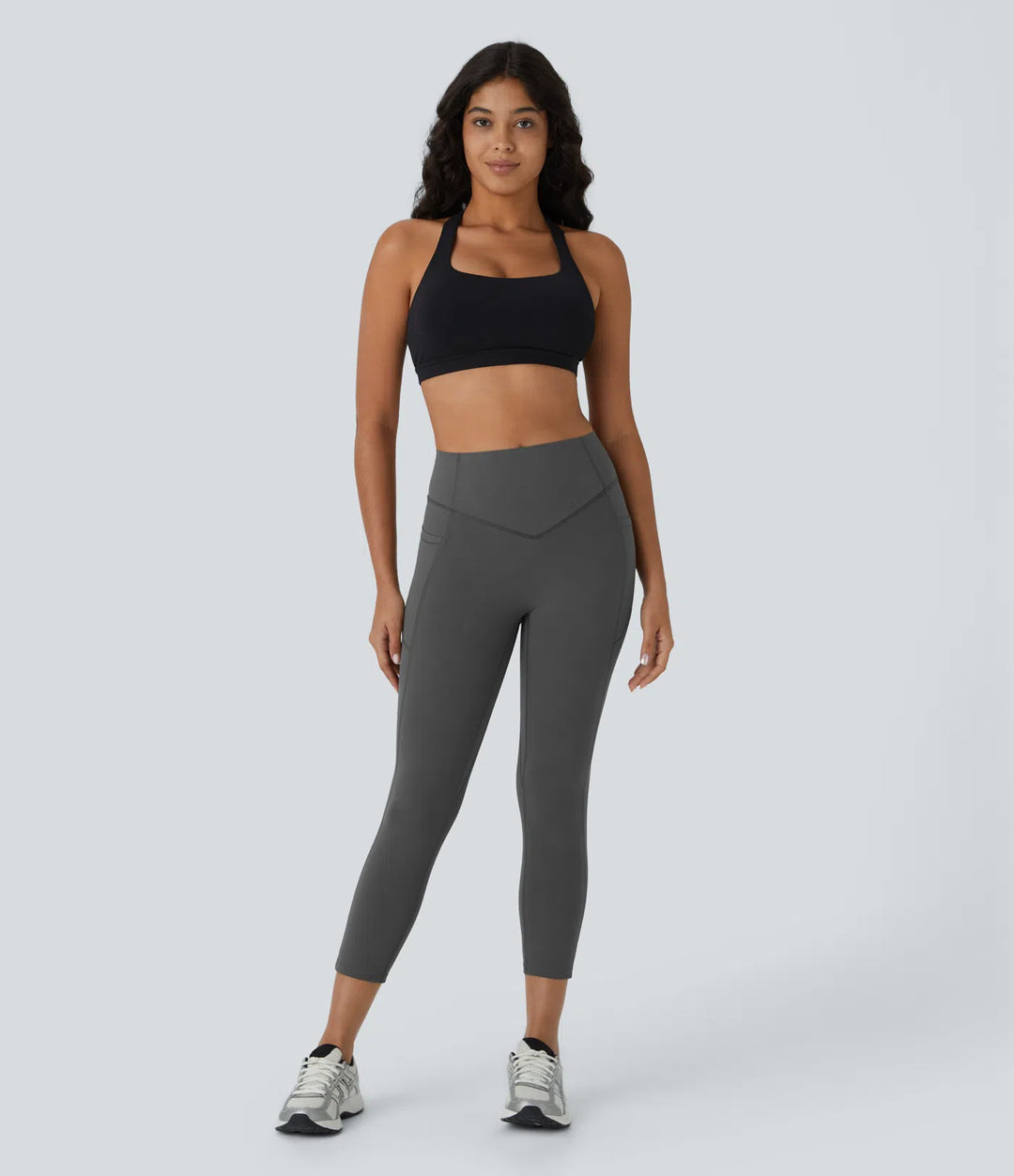 Halara UltraSculpt High Waisted Scrunch Butt Lifting Tummy Control Pocket Shaping Capri Training Leggings