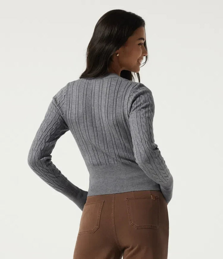 Round Neck Long Sleeve Casual Jumper