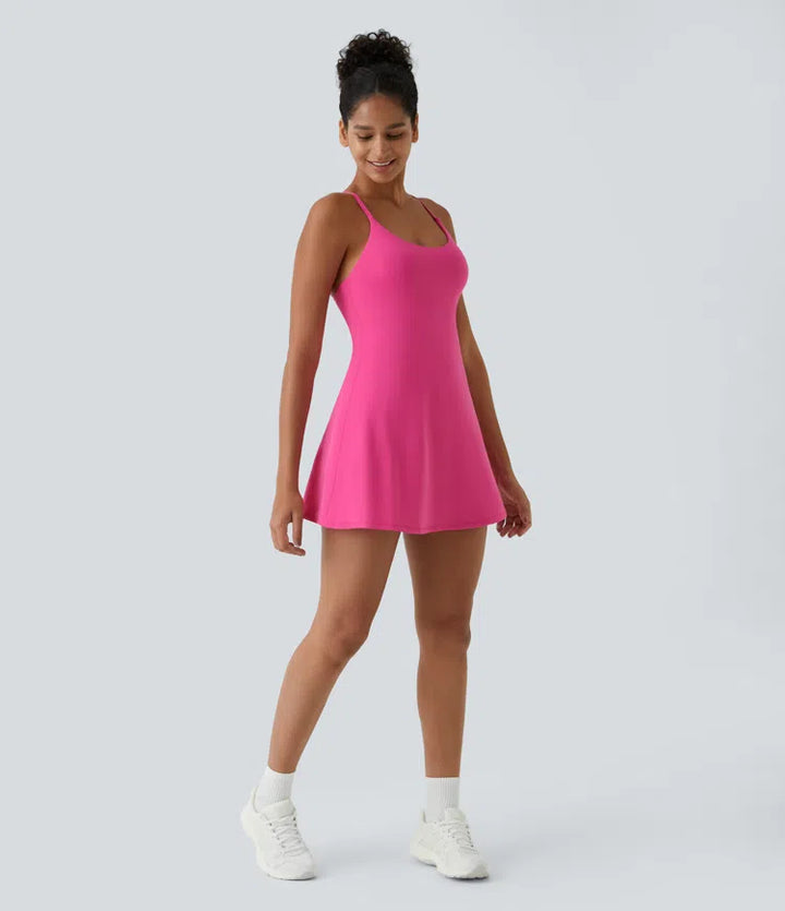 SoftlyZero Plush Backless Active Dress