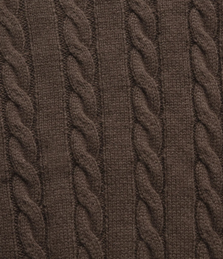 V Neck Dropped Long Sleeve Cable Knit Casual Wool-Blend Jumper