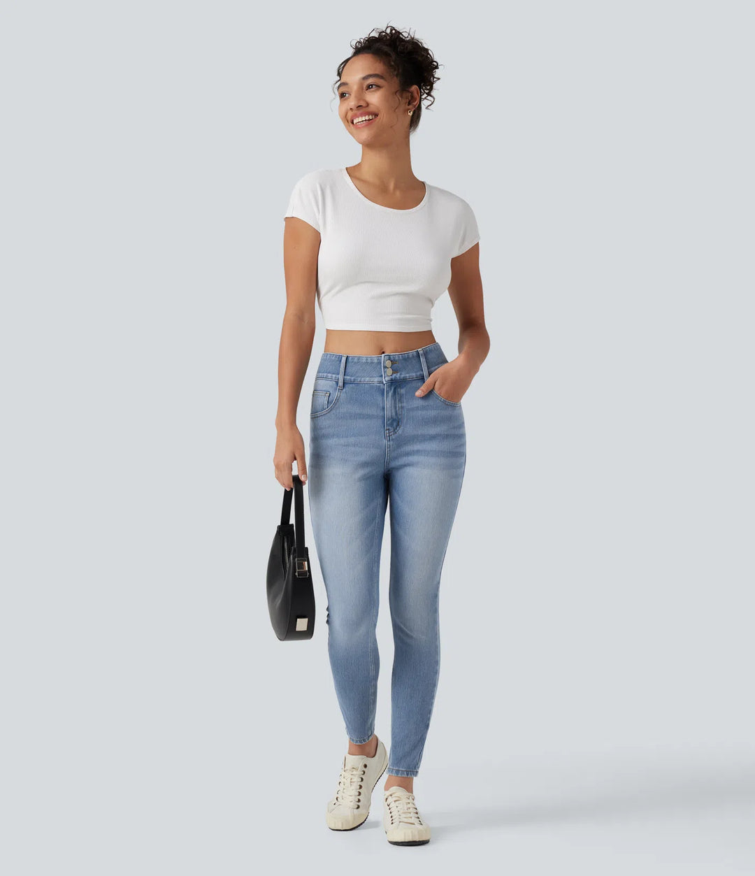 Halara Flex Mid Rise Skinny Casual Jeans with Pockets