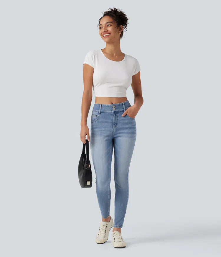 Halara Flex Mid Rise Skinny Casual Jeans with Pockets