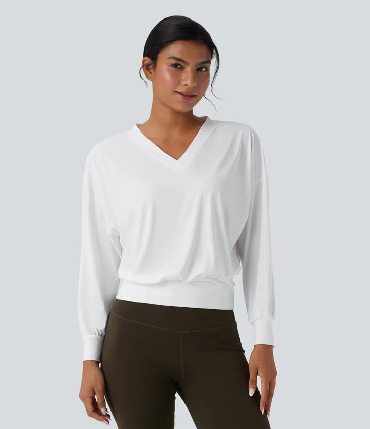 V-neck Oversized Quick Dry Yoga Sports Top