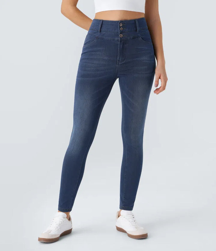 Halara Flex High Waisted Zipper Pockets Casual Skinny Jeans