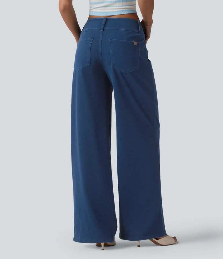 Halara Flex Low Rise Straight Leg colourful Work Jeans with Pockets