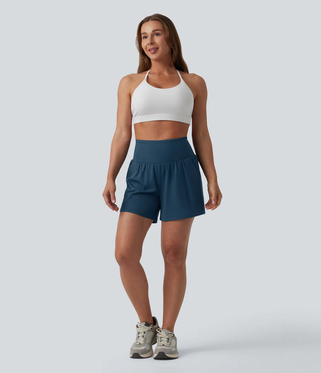 Softlyzero Airy High Waisted Tummy Control 2-in-1 InstantCool Yoga Shorts 5&