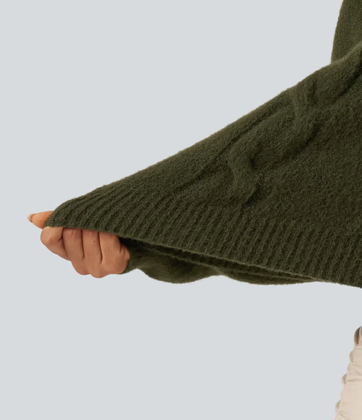 V Neck Raglan Long Sleeve Work Jumper