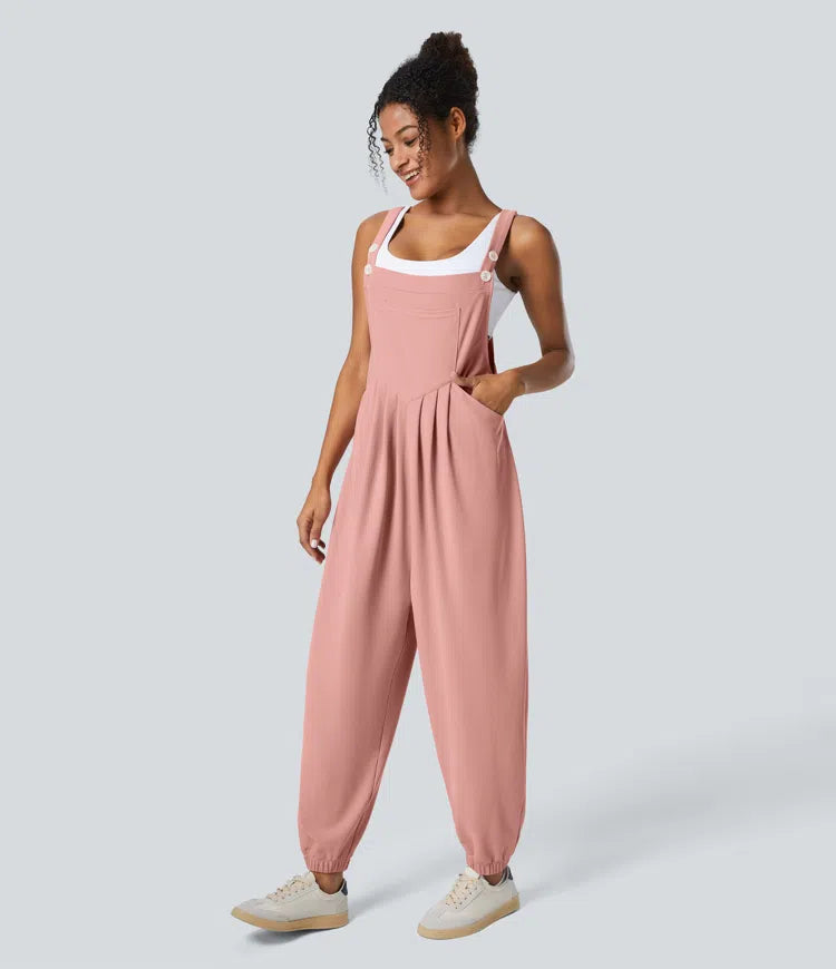 Pockets Waffle Casual Jogger Dungarees