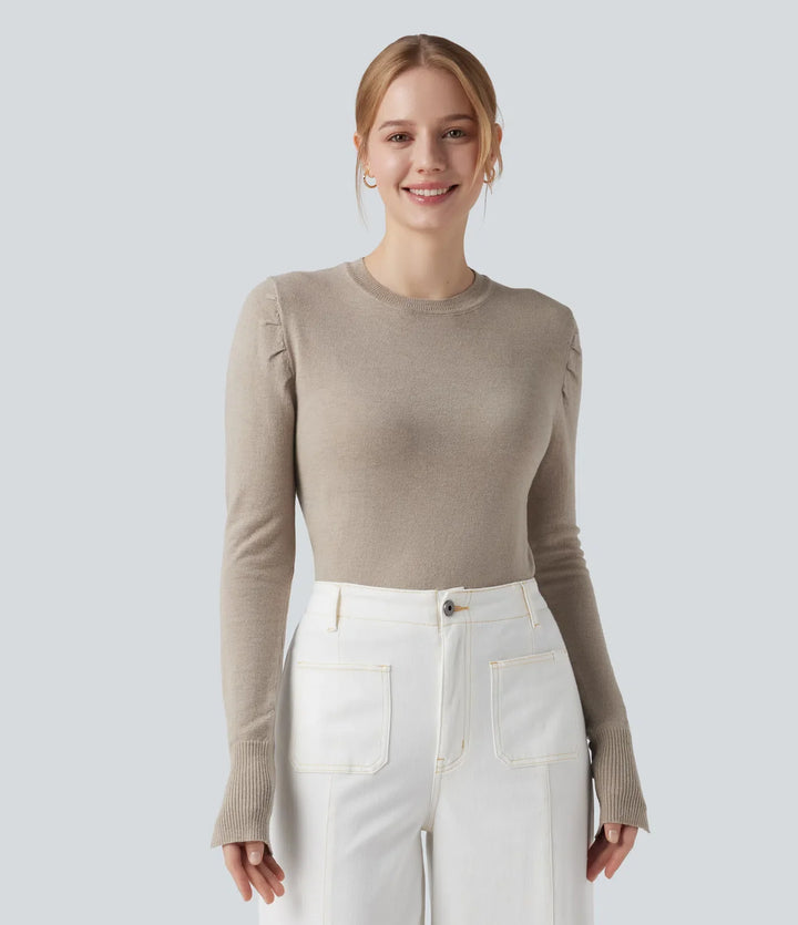 Round Neck Long Sleeve Work Jumper