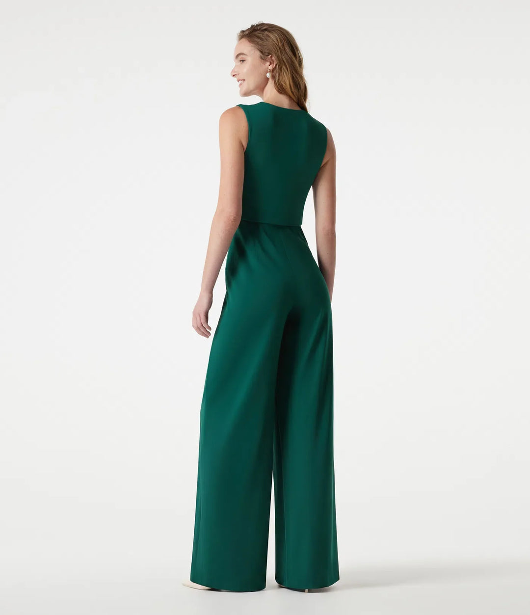 Square Neck Built-in Bra Sleeveless Jumpsuit-Easy Peezy Edition