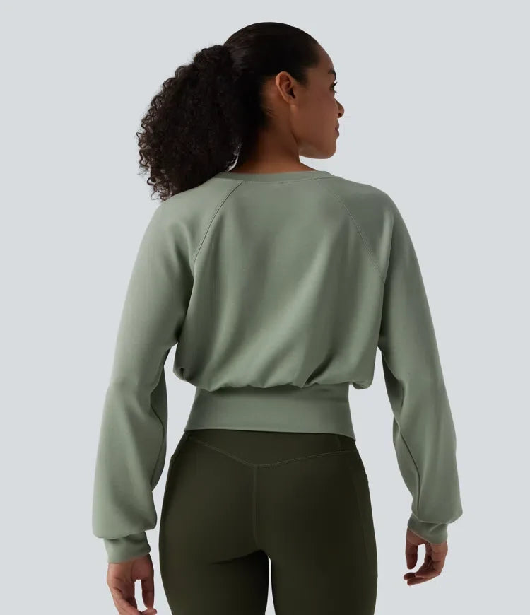 SpacerTek Round Neck Long Sleeve Casual Sweatshirt