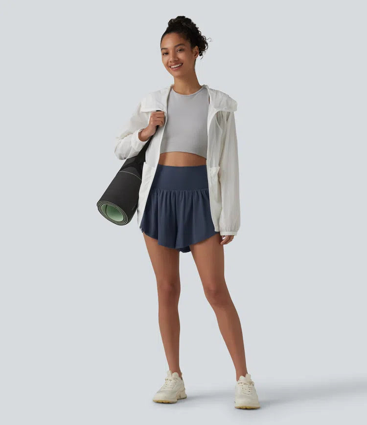 SoftlyZero Airy High Waisted 2-in-1 InstantCool Yoga Shorts 3&