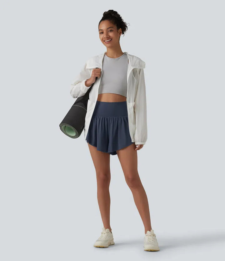 SoftlyZero Airy High Waisted 2-in-1 InstantCool Yoga Shorts 3&