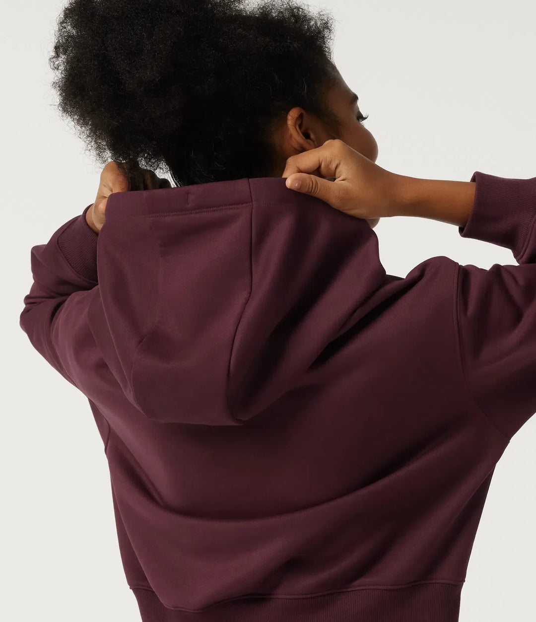 Hooded Long Sleeve Fleece Yoga Sweatshirt