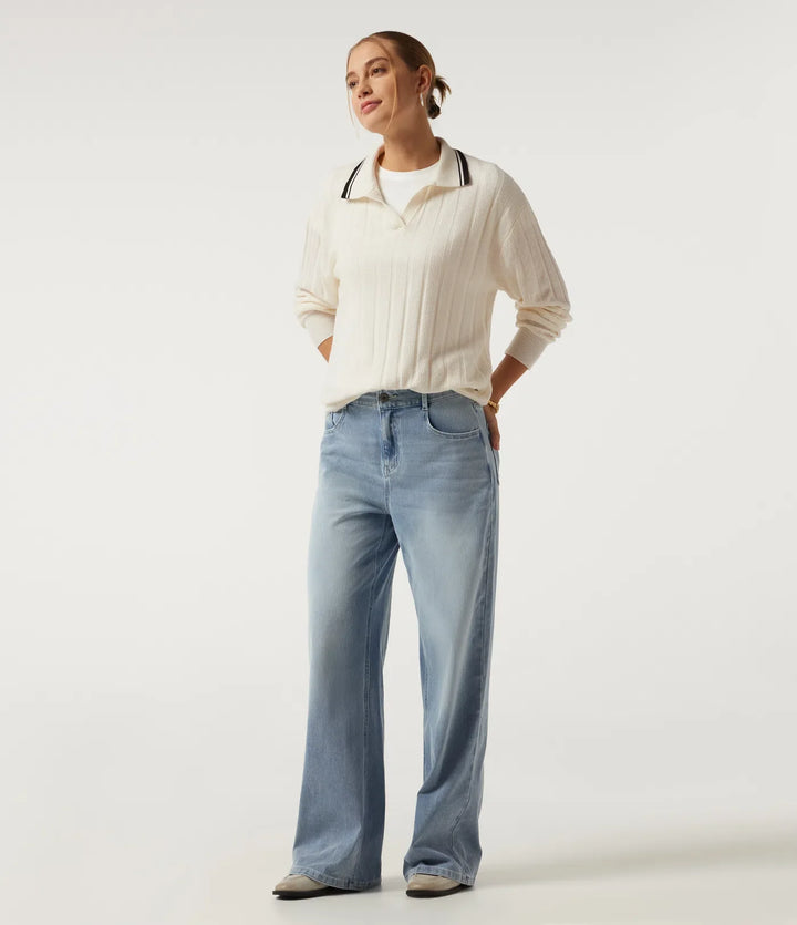 Long Sleeve Color Block Work Jumper
