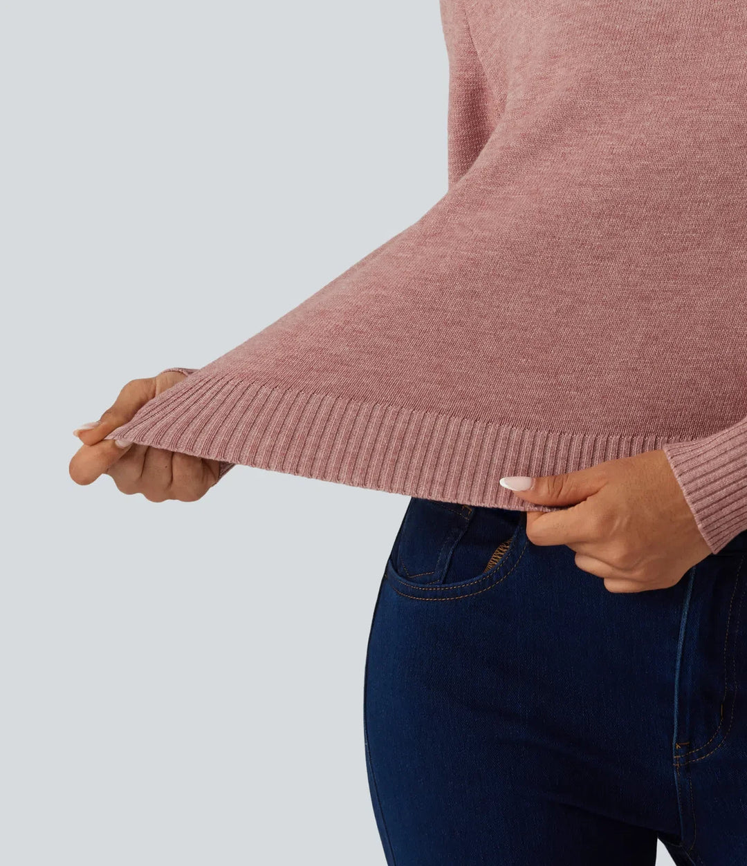 Round Neck Long Sleeve Twisted Casual Jumper