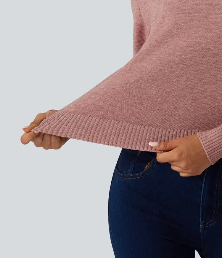 Round Neck Long Sleeve Twisted Casual Jumper