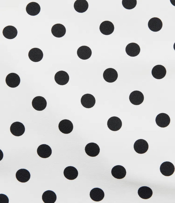 Ultra High-Waist Tummy Control Curved Hem 2-in-1 Polka Dot Golf Mini Skirt with Pockets