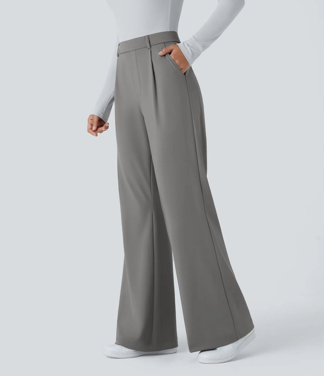 Halara Flex DayStretch High Waisted Pocket Work Flare Trousers