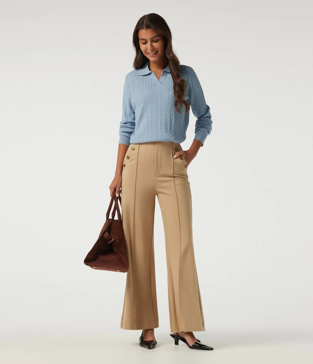 Polo Neck Long Sleeve Work Jumper